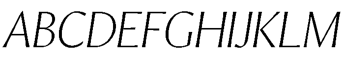 Orlando Thin Italic Font UPPERCASE