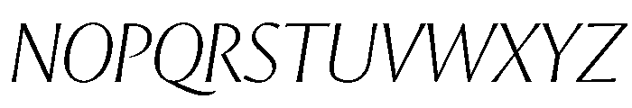 Orlando Thin Italic Font UPPERCASE