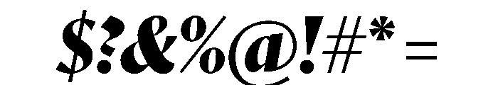 Orleans Black Italic Font OTHER CHARS