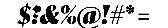 Orleans Fat Italic Font OTHER CHARS