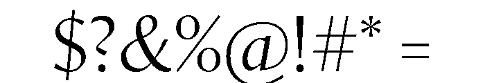 Orleans Light Font OTHER CHARS