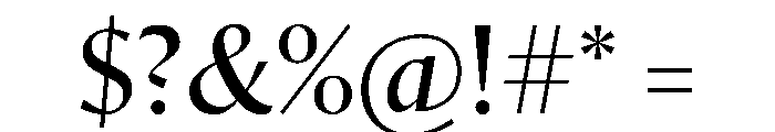 Orleans Roman Font OTHER CHARS