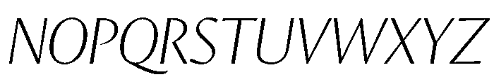 Orleans Thin Italic Font UPPERCASE