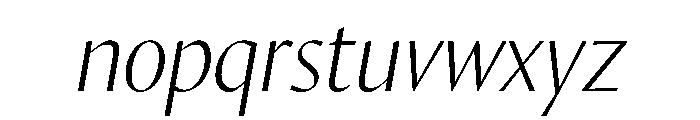 Orleans Thin Italic Font LOWERCASE
