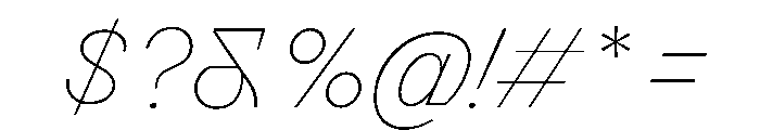 Ortank Italic Instance Font OTHER CHARS