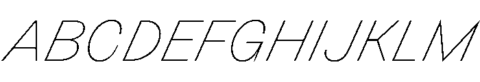 Ortank Italic Instance Font UPPERCASE