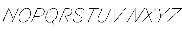 Ortank Italic Instance Font UPPERCASE