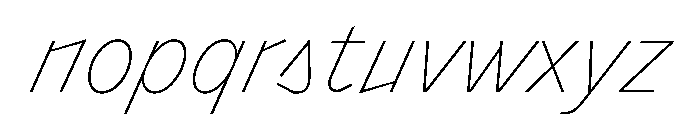 Ortank Italic Instance Font LOWERCASE