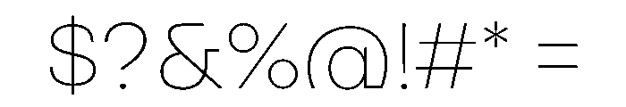 Ortank Regular Instance Font OTHER CHARS