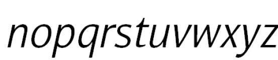 Orbi Sans Light Italic Font LOWERCASE