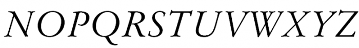 Original Garamond Italic Font UPPERCASE