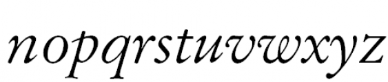 Original Garamond Italic Font LOWERCASE