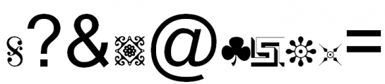 OrnamentTM  Font OTHER CHARS