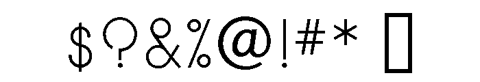 Organda Regular Font OTHER CHARS