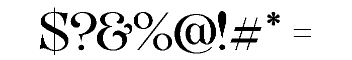 Organum Light Font OTHER CHARS