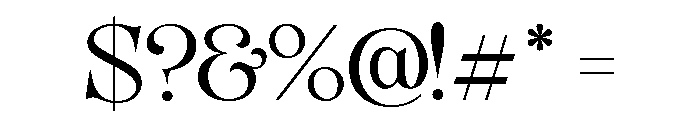 Organum Thin Font OTHER CHARS