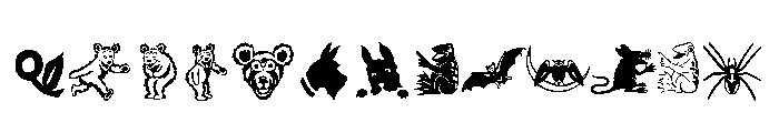 Ornaments Animalia Regular Font LOWERCASE
