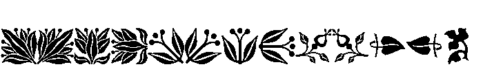 Ornaments Three Regular Font UPPERCASE