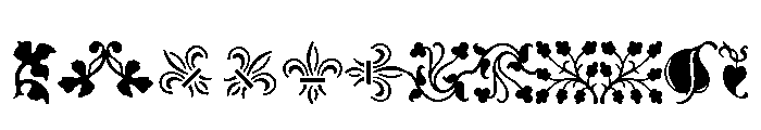 Ornaments Three Regular Font UPPERCASE
