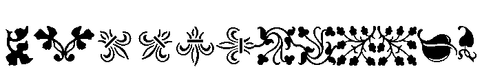 Ornaments Three Regular Font LOWERCASE