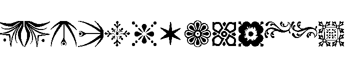 Ornaments Two Regular Font UPPERCASE