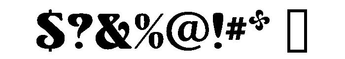 Ortem Regular Font OTHER CHARS