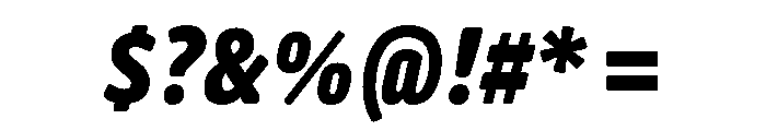 Oso Sans Cond Black Italic Font OTHER CHARS