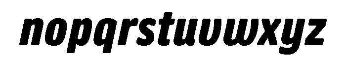 Oso Sans Cond Black Italic Font LOWERCASE