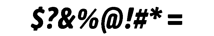Oso Sans Cond Bold Italic Font OTHER CHARS