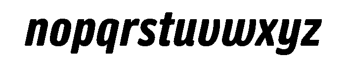 Oso Sans Cond Bold Italic Font LOWERCASE
