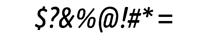 Oso Sans Cond Italic Font OTHER CHARS