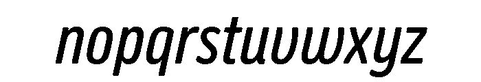 Oso Sans Cond Italic Font LOWERCASE