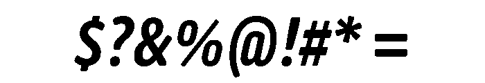 Oso Sans Cond Semibold Italic Font OTHER CHARS