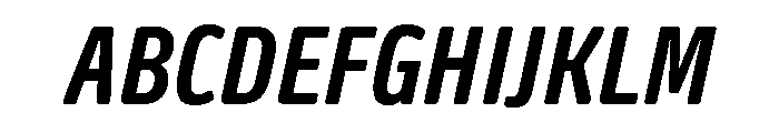 Oso Sans Cond Semibold Italic Font UPPERCASE