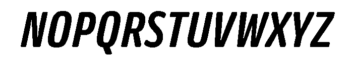 Oso Sans Cond Semibold Italic Font UPPERCASE