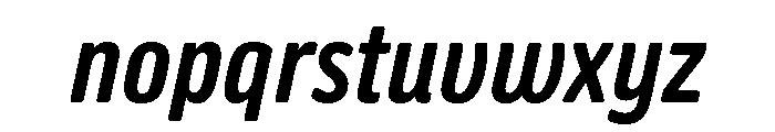 Oso Sans Cond Semibold Italic Font LOWERCASE