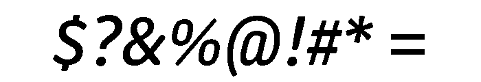 Oso Sans SemiCond Italic Font OTHER CHARS