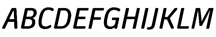 Oso Sans SemiCond Italic Font UPPERCASE