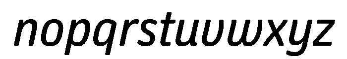 Oso Sans SemiCond Italic Font LOWERCASE