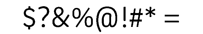 Oso Sans SemiCond Light Font OTHER CHARS