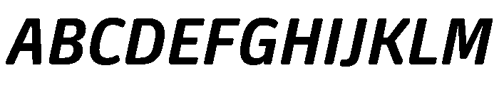 Oso Sans SemiCond SemiBold Italic Font UPPERCASE