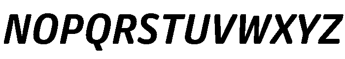 Oso Sans SemiCond SemiBold Italic Font UPPERCASE