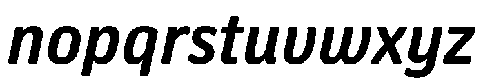 Oso Sans SemiCond SemiBold Italic Font LOWERCASE