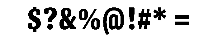 Oso Serif Cond Bold Font OTHER CHARS