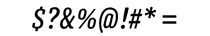 Oso Serif Cond Italic Font OTHER CHARS