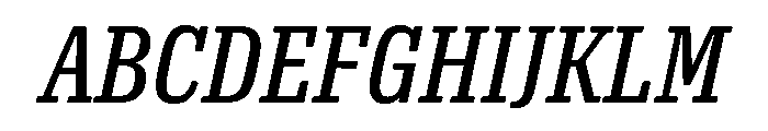 Oso Serif Cond Italic Font UPPERCASE