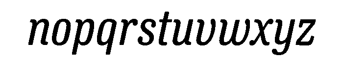 Oso Serif Cond Italic Font LOWERCASE