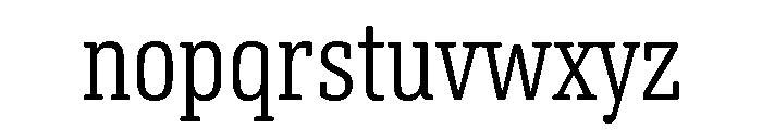 Oso Serif Cond Light Font LOWERCASE