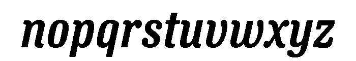 Oso Serif Cond Semibold Italic Font LOWERCASE