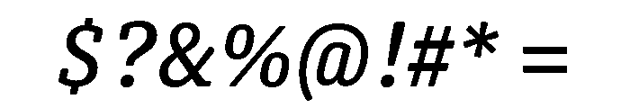 Oso Serif SemiCond Italic Font OTHER CHARS